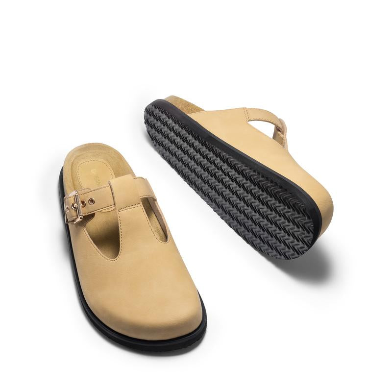 Dream Pairs Women'S Comfortable Mary Jane T-Strap Cut-Out Adjustable Strap Arch Support Slip-On Casual Mules Clogs Fall Autumn Summer