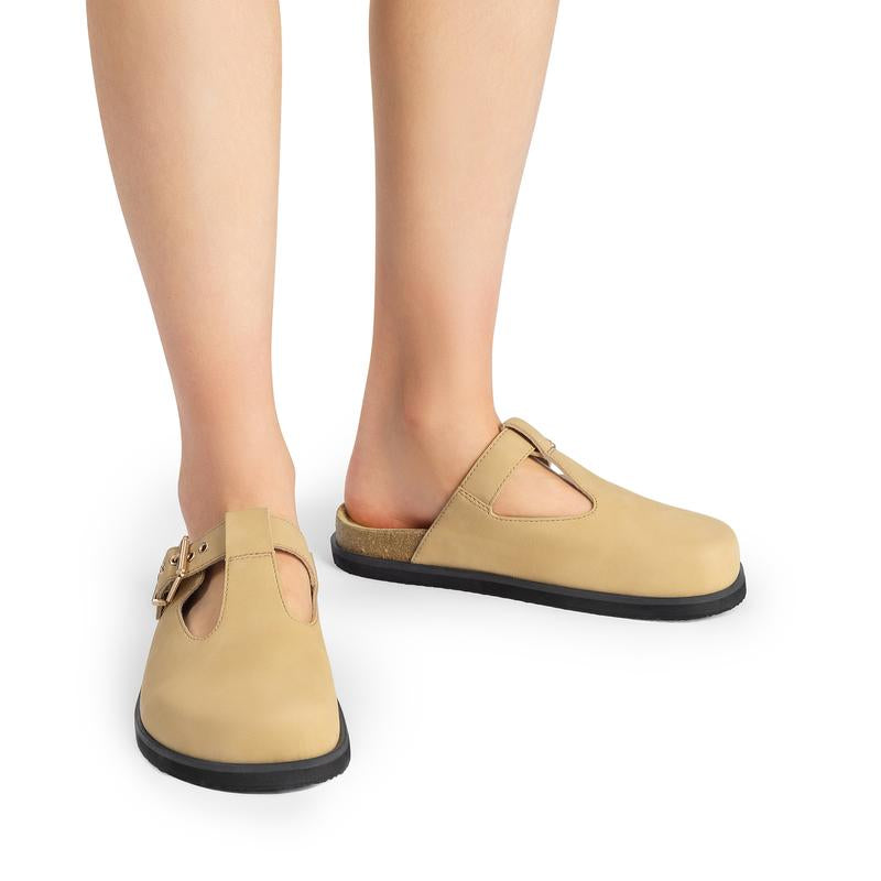 Dream Pairs Women'S Comfortable Mary Jane T-Strap Cut-Out Adjustable Strap Arch Support Slip-On Casual Mules Clogs Fall Autumn Summer