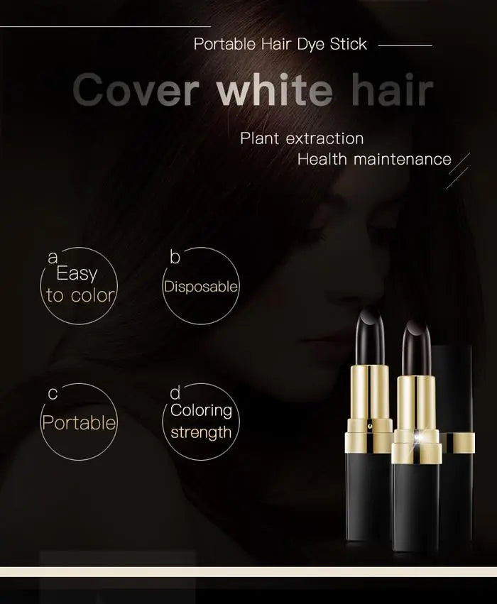 Lai Mei 3.8g Hair Dye Stick for Quick Gray Coverage
